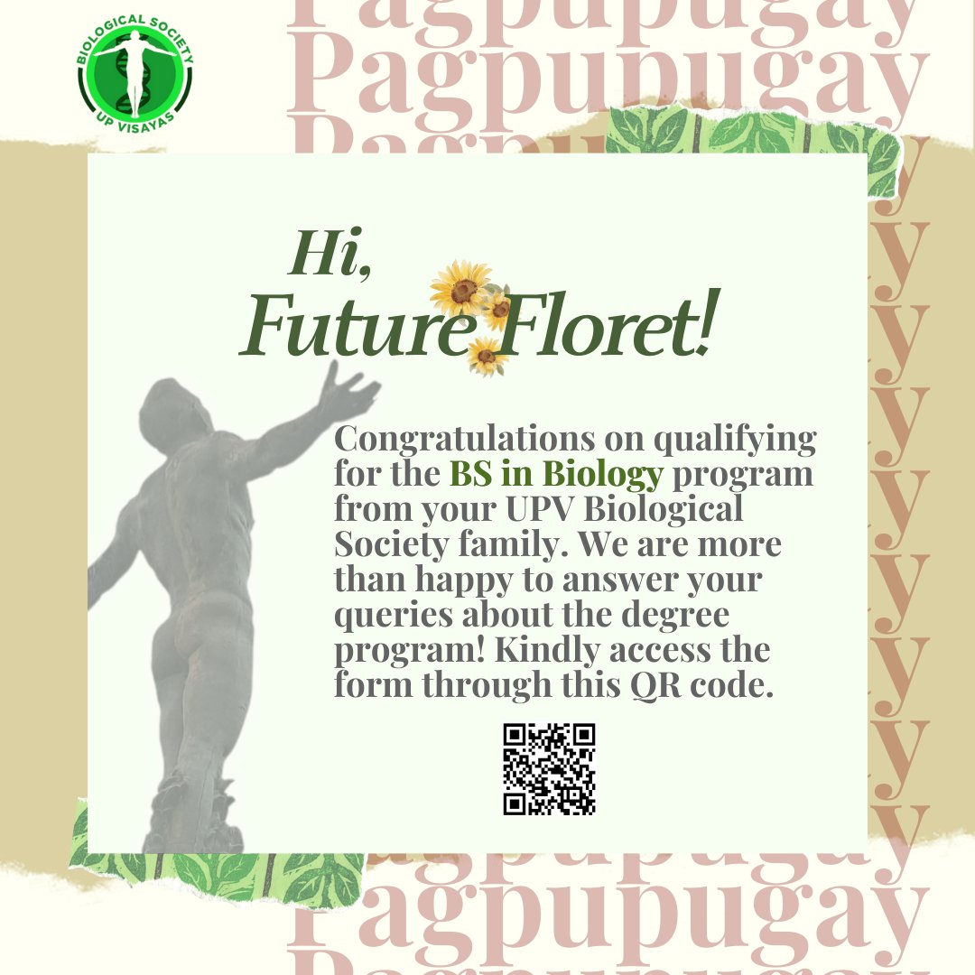 upv_bio's tweet photo. Looking forward to welcoming you here, budding florets! 🌻✨

The UPV Biological Society would like to extend its warmest greetings and heartfelt congratulations to this year's UPCA passers! https://t.co/rJpo1w1adr