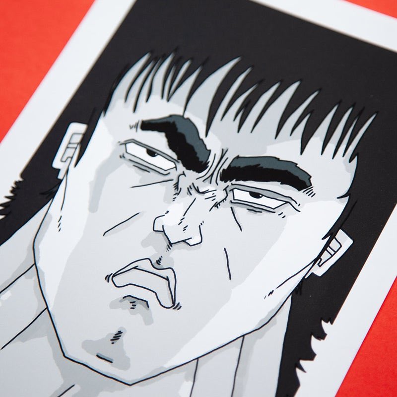 rockonrobot's tweet photo. @199X_HNK A wee Kenshiro, for your viewing pleasure. Drawn in photoshop. https://t.co/QkiPQp232D