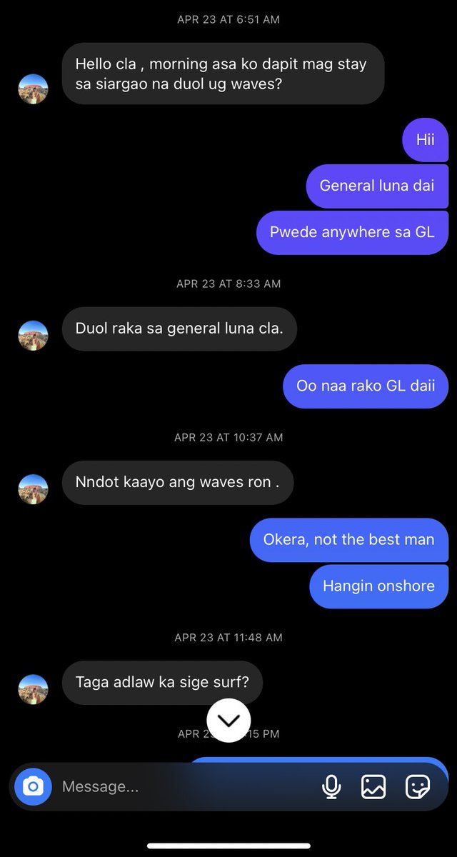 belluh28's tweet photo. When a highschool schoolmate keeps asking for tips/questions about Siargao for weeks now but I never received a “thank you”…. Lol bitch bye https://t.co/GHbCfZeH2g