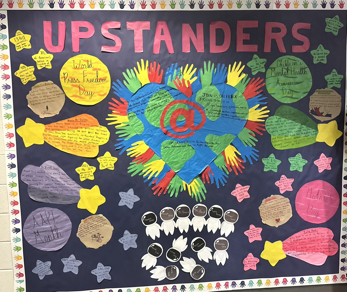 This May, the Upstanders Club will be celebrating #AAPIHeritageMonth, #WorldPressFreedomDay, #childrensmentalhealthday, and #MothersDay2023!