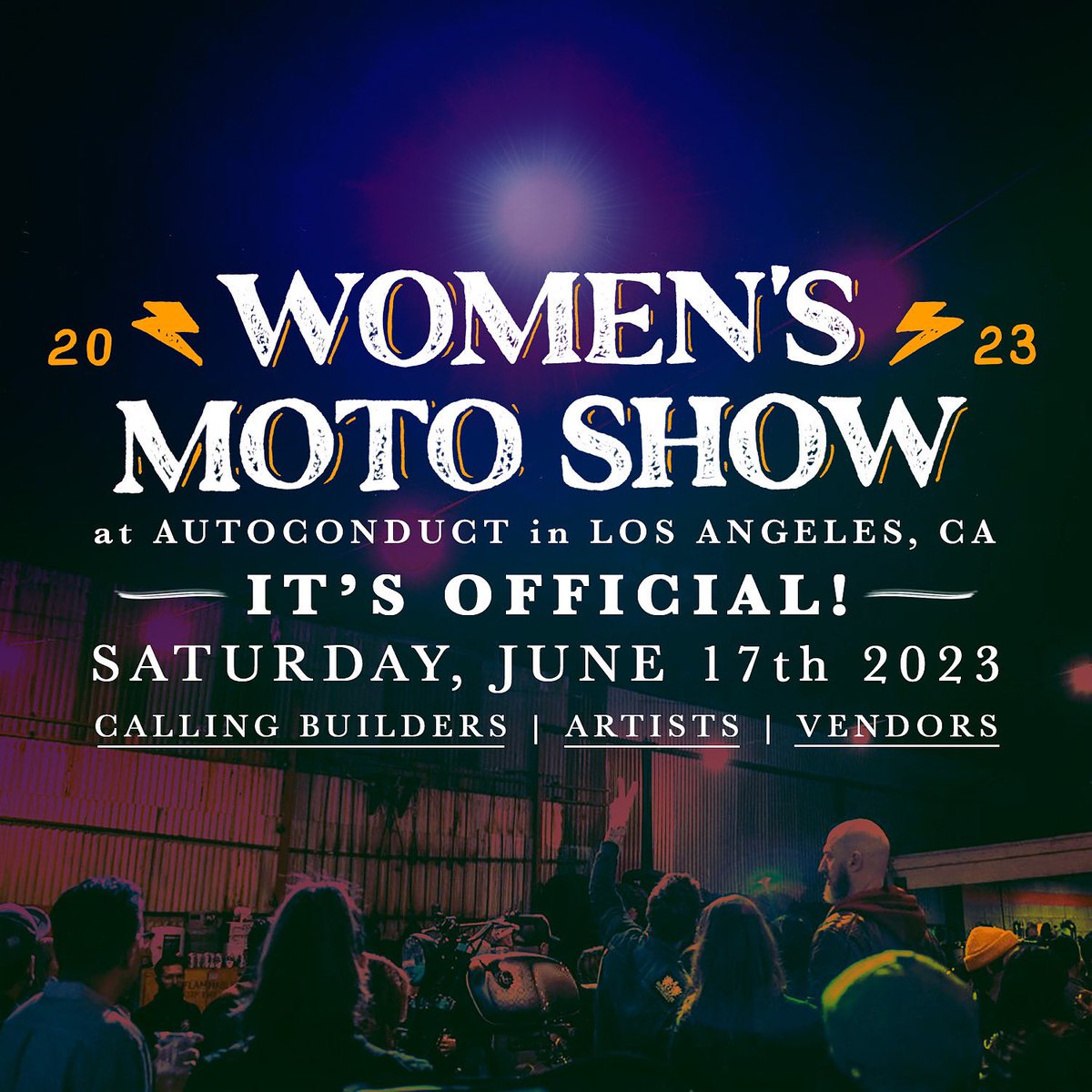 BOOOOOP! Our next event- Saturday, June 17th, 10a-10p in the Los Angeles Arts District at <a href="/autoconduct/">autoconduct</a>. Bikes, art, and workshops, food &amp; drink, vendors, and more. Tickets are live! womensmotoshow.com 

#losangelesevents #dtla #womenwhoride #womensempowerment #losangelesart