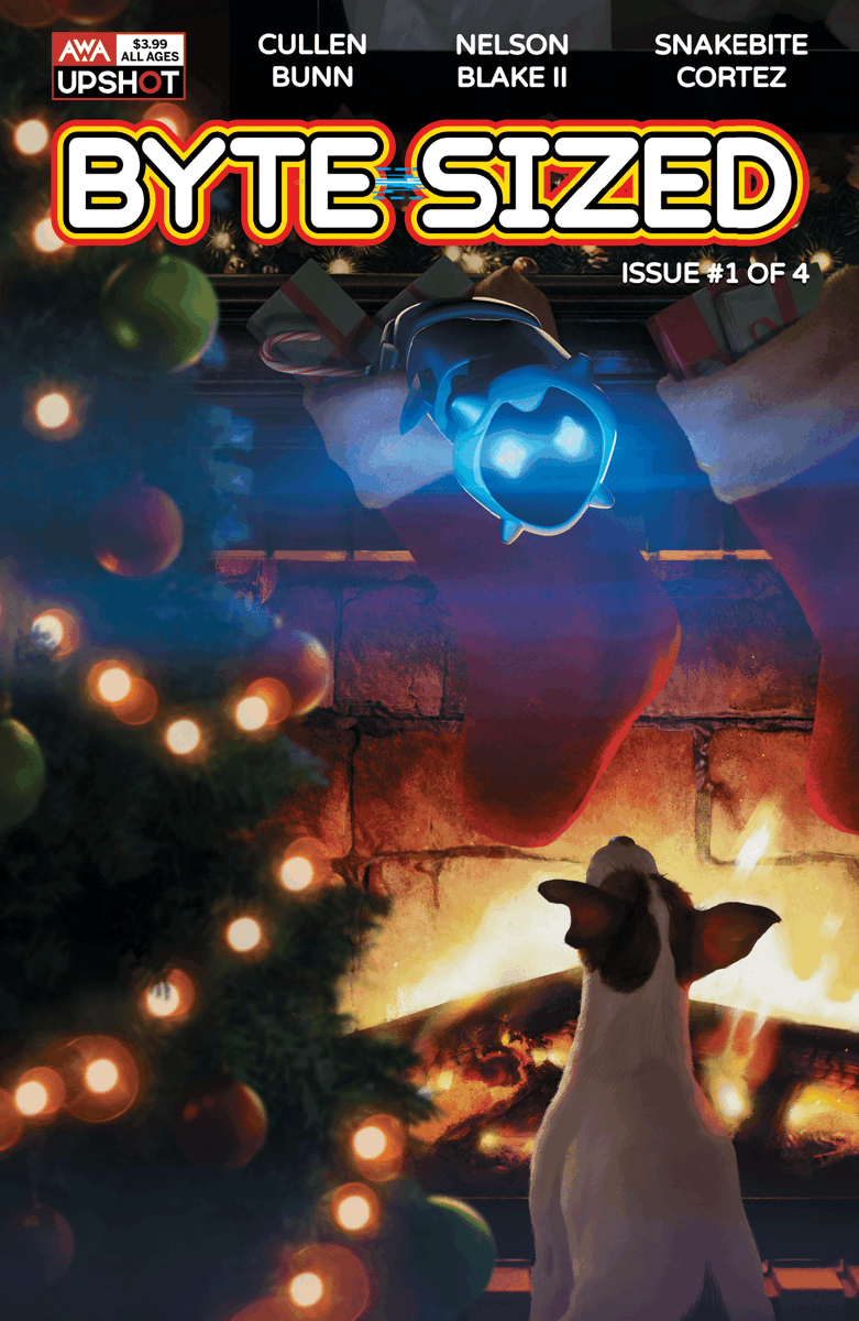 AWA_Studios's tweet photo. When a self-aware robot breaks bad on Christmas morning, it’s up to 2 young siblings to save the day & humankind. Catch the family fun in #BYTESIZED #1 by @cullenbunn, @nelsonblake2, @SnakebiteCortez & @salcipriano. It’s our #FridayFreebie on @GlobalComix https://t.co/kmh41IBR0M https://t.co/RlkTfZ4d6y