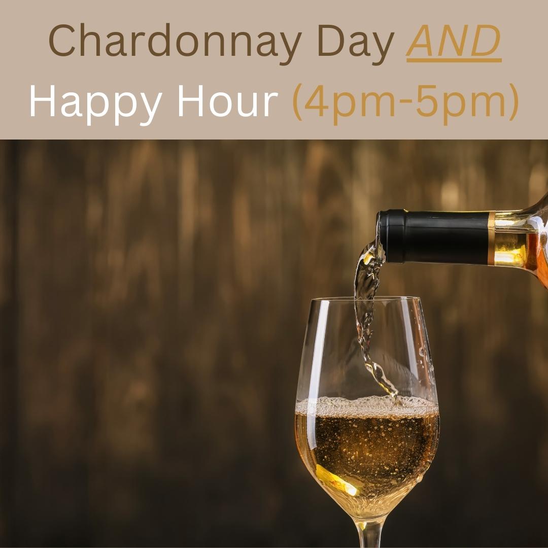 Enjoy Chardonnay?  Come in for Happy Hour (4-5pm), enjoy some appies, and our 'Elder Rock' Chardonnay in honor of Chardonnay Day & National Wine Day. @pizzeriapezzo #pezzo #pezzopizzeria #pizza #chicagostylepizza #deepdishpizza #pizzatoday #coalfiredpizza #eatlocal #drinklocal