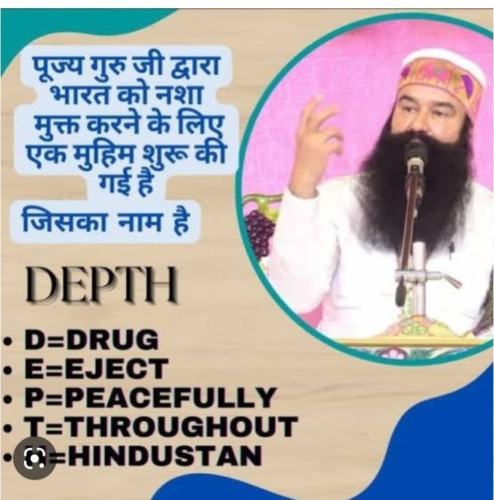 Minaksh63's tweet photo. Saint Gurmeet Ram Rahim Ji initiated #DepthCampaign initiative .... with his  pious teachings millions of people have to shun drugs ...#SayNoToDrugs https://t.co/cRd09QYKEc