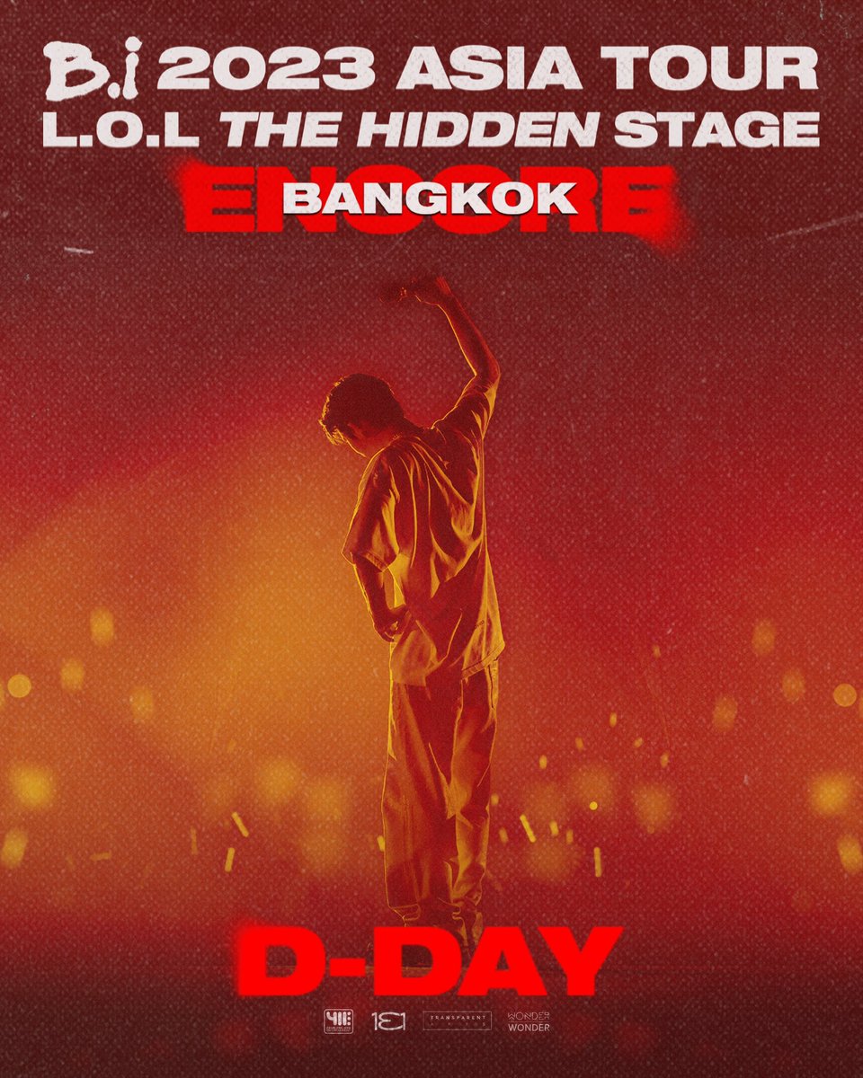 411ent's tweet photo. 📣 Only 1 hour left to grab your tix! 
B.I 2023 ASIA TOUR [L.O.L THE HIDDEN STAGE] ENCORE IN BANGKOK

อีก 1 ชม. เปิดจองบัตรที่ไทยทิคเก็ตเมเจอร์ https://t.co/nV4wmsfd45

ขอให้สมหวังกันทุกคนนะคะ 😊

#BI_LOLTheHiddenStage_ENCORE
#BI #비아이 #131Label #411ENT https://t.co/4J4AB3xf6Q