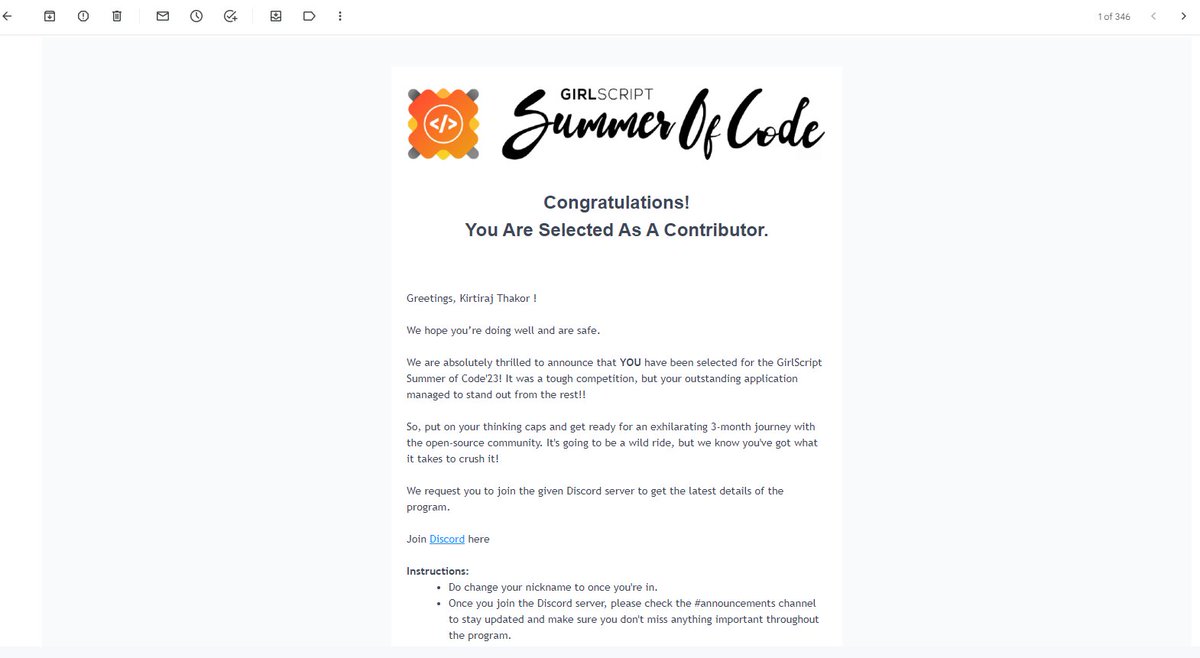 Selected as a contributor for GirlScript Summer of Code!

Would like to thank @girlscriptsoc for this opportunity! 

#GSSOC23