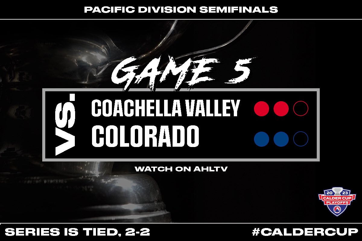 TheAHL's tweet photo. Game 5 action starts now.
#CVvsCOL | #CalderCup https://t.co/A7P1AXh1Yt
