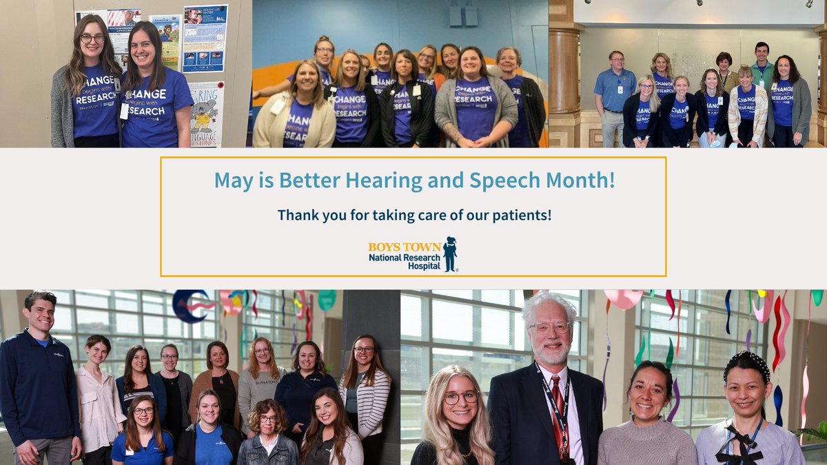 We are so grateful for these staff members and many others. #BetterSpeechandHearingMonth