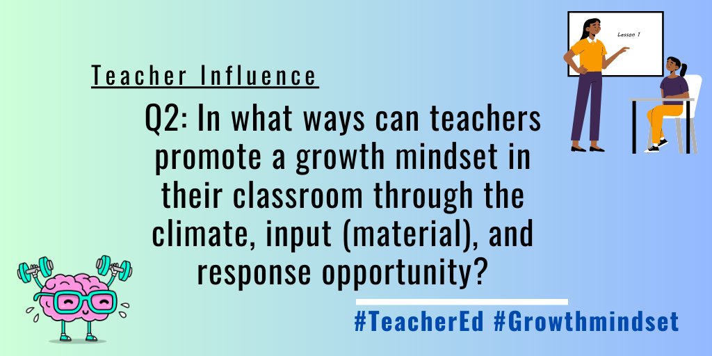 RutgersAltRoute's tweet photo. Teachers communicate expectations through climate (verbal, nonverbal), input (how much material is taught), response opportunity (chance and volume to respond), &amp; feedback (positive praise, differentiated feedback). Consider this as you answer Question 2 #TeacherEd #Growthmindset https://t.co/zx9m3aWEXj