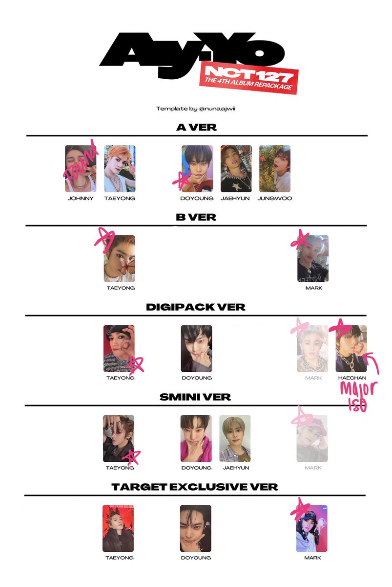 encitymoonsales's tweet photo. wts / wtt nct 127 ayyo / dream candy pcs + albums

loc: ca, usa 

want: $ stated or -

for $14 ones please pick pc + album cover or trade for ayyo wishlist
PRIO to ☆’ed, please MATCH VALUE

read CARRD before dming 
no emoji = no response 
dm if interested! -`ღ´- https://t.co/VBwdTAEhY7
