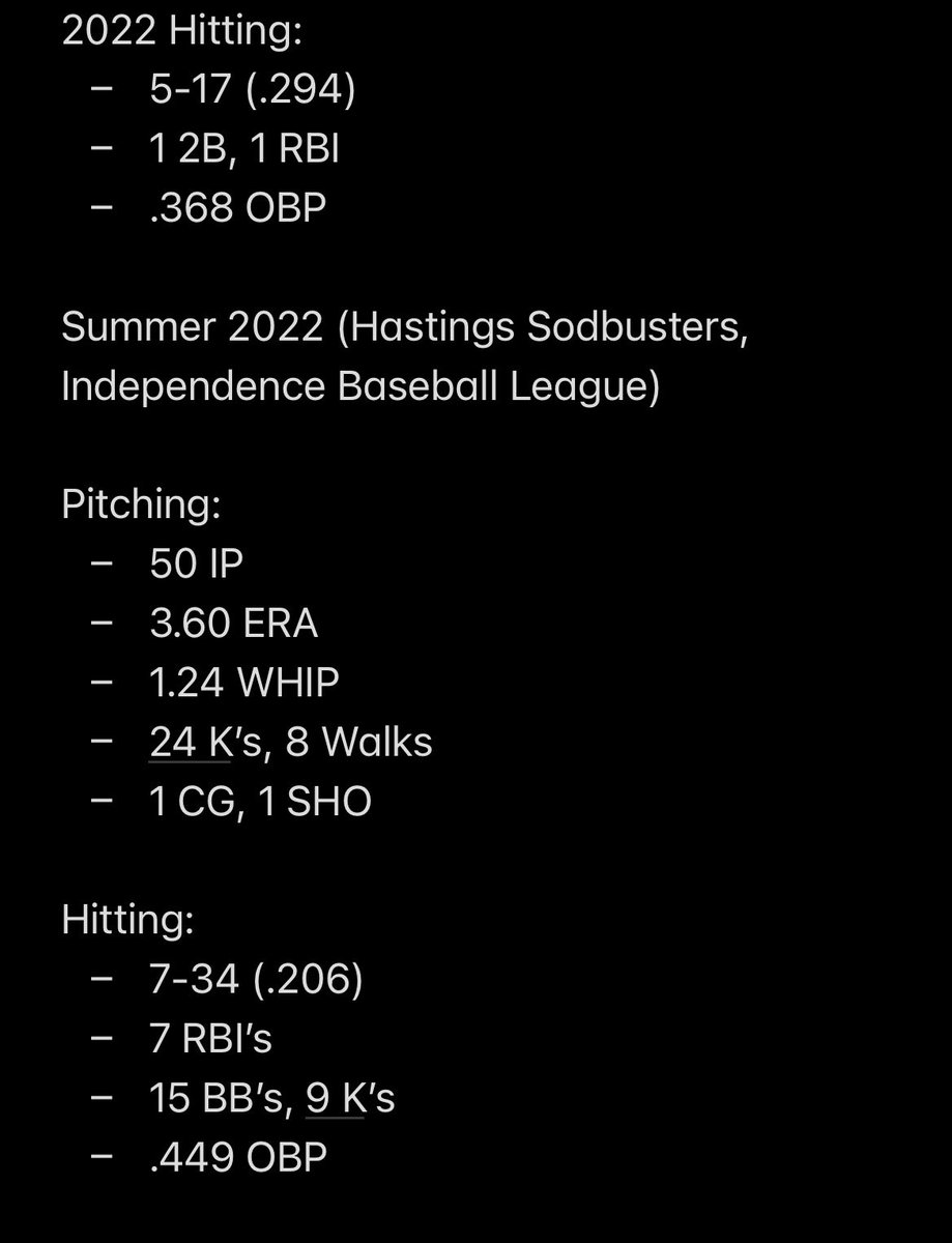 jacobwatsonn4's tweet image. Jacob Watson, Class of 2023, Franciscan University of Steubenville

Graduate Transfer with 2 years of eligibility remaining

Please DM me for contact information. Thank you!