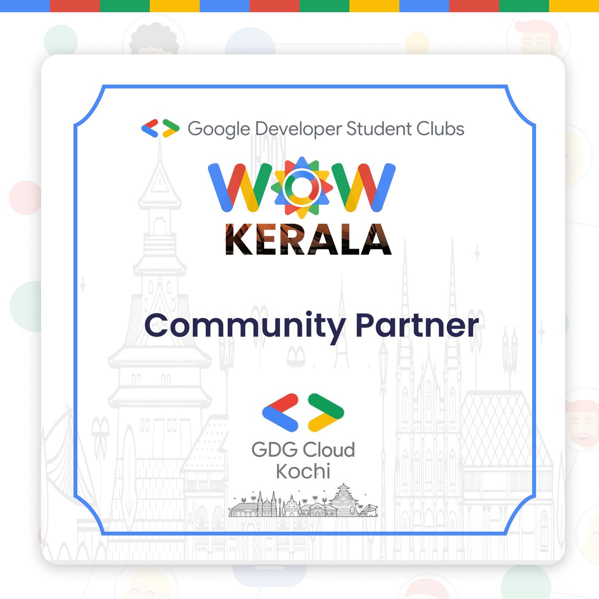 GdscKerala's tweet photo. We are thrilled to partner with GDG Cloud Kochi to join our mission to provide you the best experience for WOW Summit Kerala.
 #gdscwow #letswow #wowkerala #wownearyou #wow2023 #wowkochi #wowtvm #gdsc https://t.co/BZophYKUv3