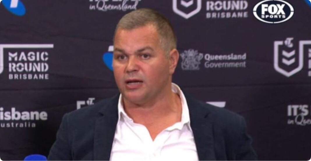 FoxWests's tweet photo. “I can’t think of one good thing that’s ever happened to me in this city. And what’s with everyone’s obsession with Southbank, it’s just a big park.”

Anthony Seibold EXPLODES after Magic Round loss to former club Broncos.
👀💥 https://t.co/W313RjyB89