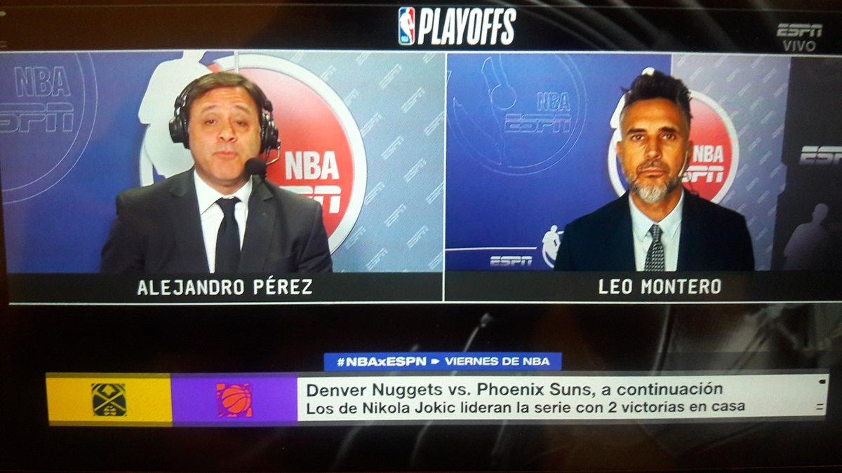 yaguemx's tweet photo. Ya en sintonia para disfrutar este juego de casi eliminacion para los #Suns #RallyTheValley ante los #Nuggets #Bringltln con la estupenda narracion de @soyleomontero 🎙 y @AleRPerez 🎙 por @ESPNmx y @StarPlusLA 📺 saludo 🖐 desde Mexico #NBAxESPN 🏀 https://t.co/KhuHxQEcAL