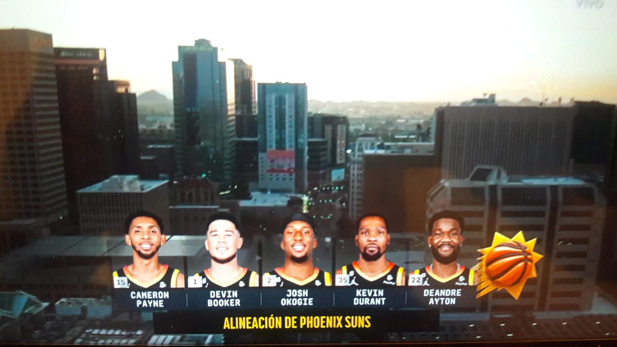 yaguemx's tweet photo. Ya en sintonia para disfrutar este juego de casi eliminacion para los #Suns #RallyTheValley ante los #Nuggets #Bringltln con la estupenda narracion de @soyleomontero 🎙 y @AleRPerez 🎙 por @ESPNmx y @StarPlusLA 📺 saludo 🖐 desde Mexico #NBAxESPN 🏀 https://t.co/KhuHxQEcAL