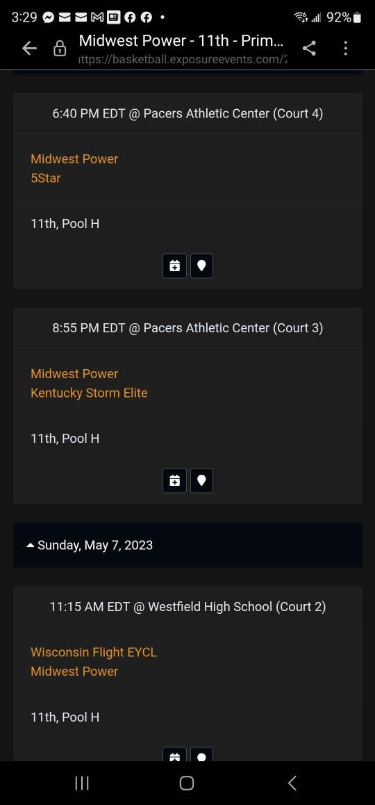 carleewiczynski's tweet photo. This is my schedule for the Prime event in Indiana this weekend! I’m #4 playing for midwest power 17u! Come check us out! https://t.co/w0ZRAQ9TVg