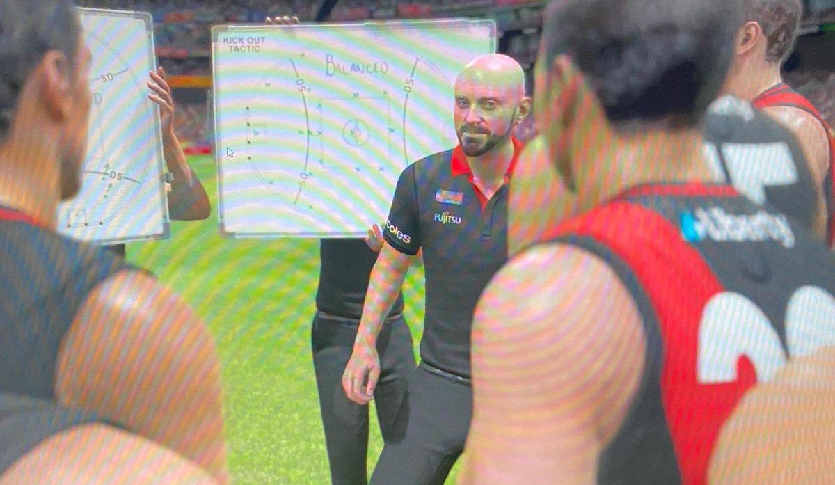 KeirTW's tweet photo. I haven’t watched a pressy since Brad Scott took over the Bummers but he certainly has modernised his look @essendonfc @AFL https://t.co/EiKVnRyB8j
