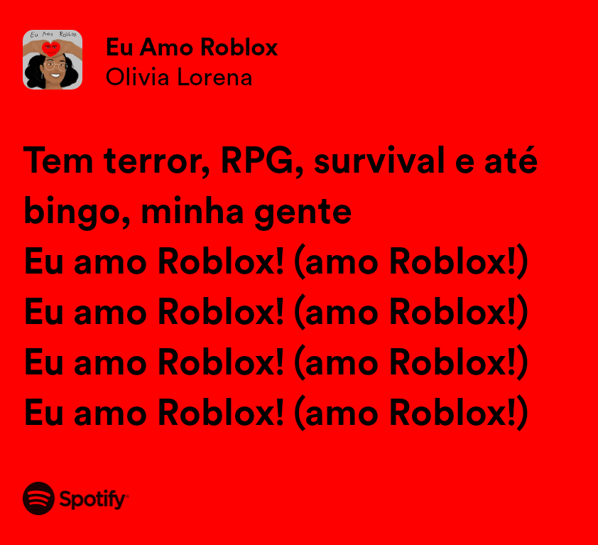 Eu Amo Roblox - Olivia Lorena 