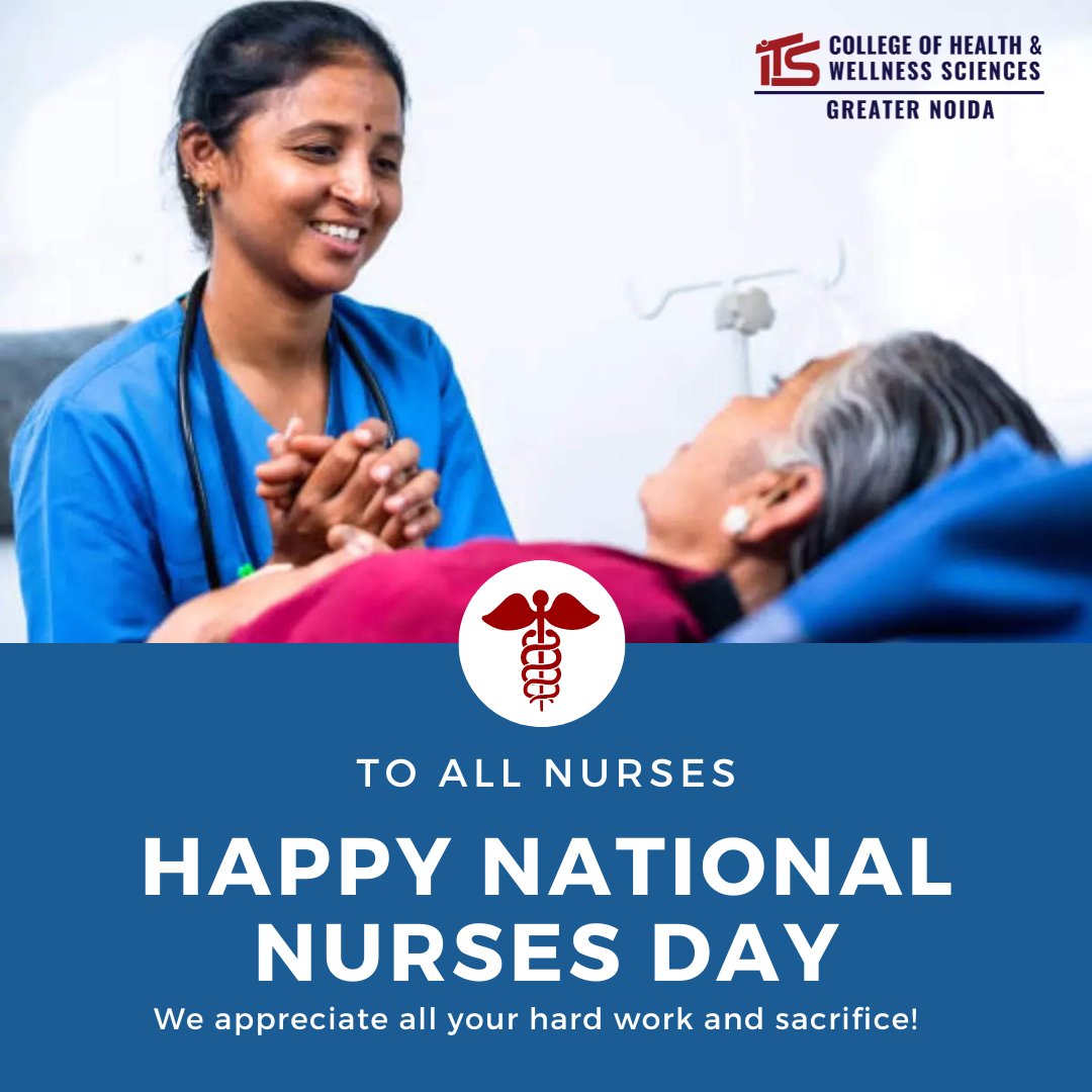 Nurses Day is a special day to honor and celebrate the contributions of nurses all over the world.  ITS College of Health & Wellness Sciences commends all the nurses who are no less than the unsung heroes of healthcare. 

#nursingday #nurses #healthcare #itschws #itschwsgn