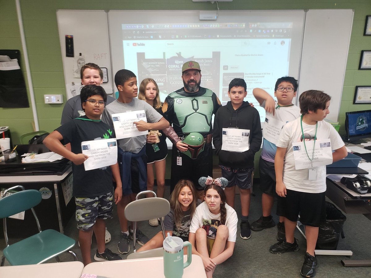 How do you review triangles  for STAAR during May the 4th? With a Star Wars Scavenger hunt of course!  <a href="/EubanksDragons/">Eubanks Intermediate</a> solved for missing angles, deciphered the triangle side theorem, &amp; studied triangle side-angle relationships to restore order to the math galaxy. 
#maythe4th