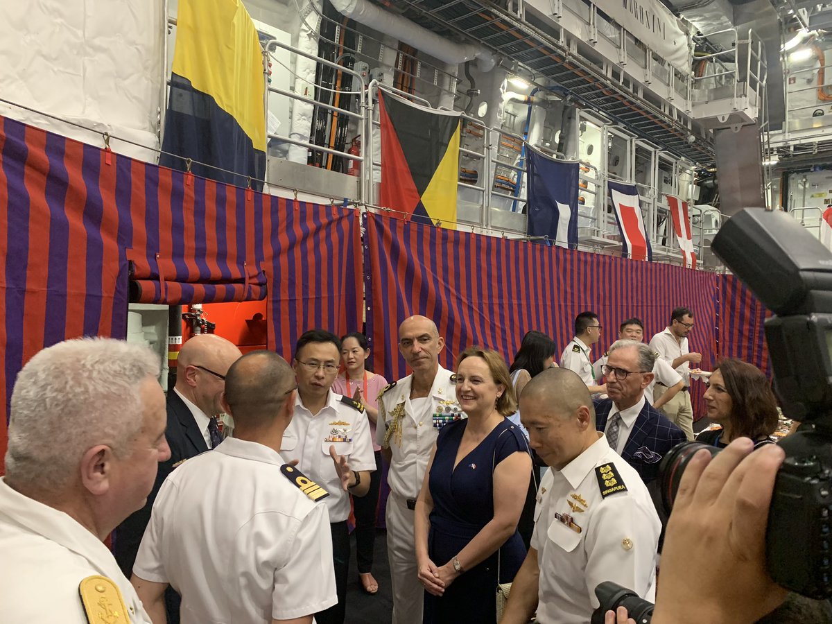 Proud to be present onboard <a href="/ItalianNavy/">Marina Militare</a> vessel #Morosini during its port call in #Singapore for #IMDEXAsia2023. 
A tangible implementation of our #EU strategy for cooperation in the #IndoPacific 👏🇮🇹 

Grazie <a href="/mariovattani/">Mario Vattani</a> 
#TeamEurope 🇪🇺🤝🇸🇬