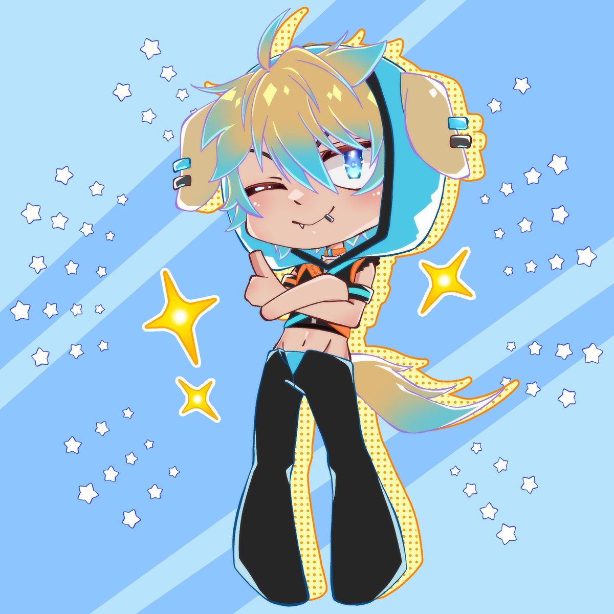 beru_flower's tweet photo. Finished part 2 of @Demonicangel11l commission. It's a drawing of @CaptainPupper_ #pupperdoodle #Vtubers #art https://t.co/KRKQ3OCaYj