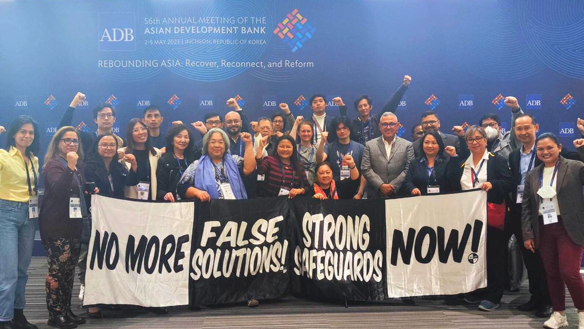 forum_adb's tweet photo. Annyeonghaseyo ♥️
The @ADB_HQ Annual Meeting may be over, but the struggle for a fair and sustainable future for all is far from finished ✊🏽
The Forum network remains steadfast in its commitment to hold the ADB accountable!!!
#ADBAnnualMeeting #ADBIncheon #JustTransition #StrongSafeguards
@ADBPresident