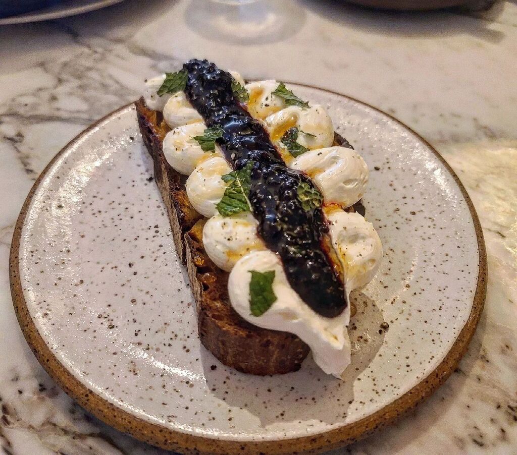 Ricotta Toast
raspberry jam, honey, mint

@lutecedc - Washington, DC

<a href="/nytimes/">The New York Times</a>: 🇺🇸's Best Restaurants 2022

🗓️ Apr. 8, 2023

#BehradEats #Lutece
#Georgetown #WashingtonDC