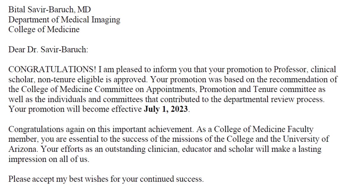 Super excited to be promoted to a full Professor! I am privileged to be part of the @UAZMedImaging  I am so proud to be a part of this amazing Nuclear Medicine team! Thank you for all my mentors! More to come!