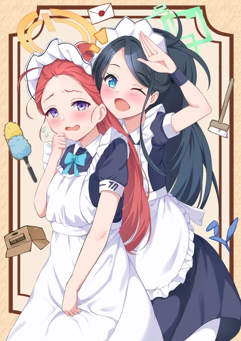 メイドユズ&アリス #ブルーアーカイブ #ブルアカ