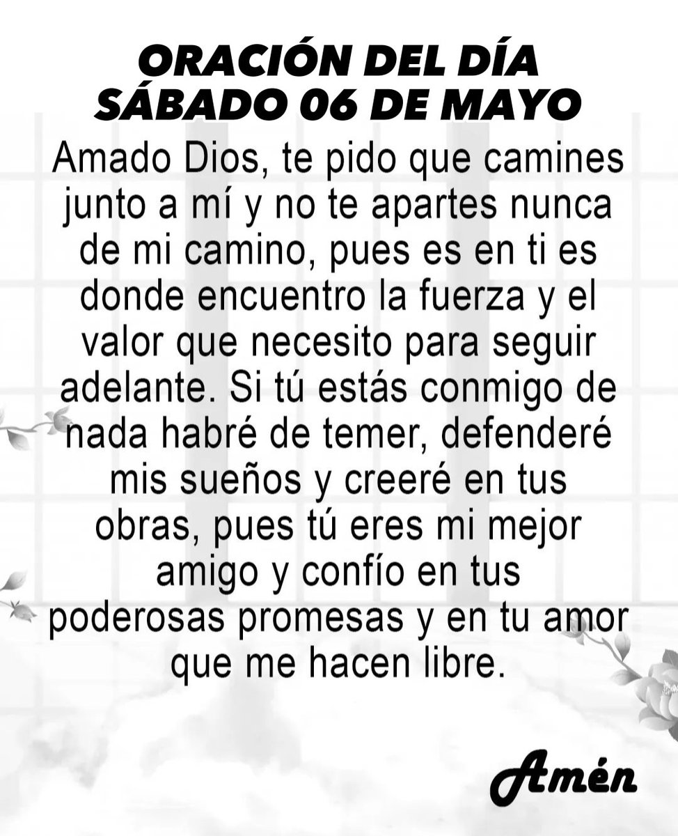 Oración del día sábado 06 de mayo de 2023.