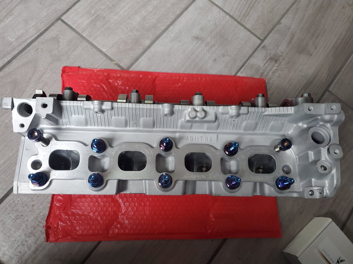 nightmareupris2's tweet photo. Hawkspeedcustom CNC Ported Evo X cylinder head, GSC Beehive springs, valves, and titanium hardware https://t.co/OJwRz9duQ7