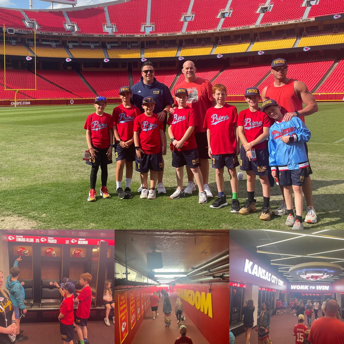 PrimeGold2031's tweet photo. Great day in @KansasCity! The boys took in a @Chiefs tour at Arrowhead and then took in a @Royals game! Awesome experience as a team!

@EAA_Baseball @PlayEAA https://t.co/tRmKM2jkRz