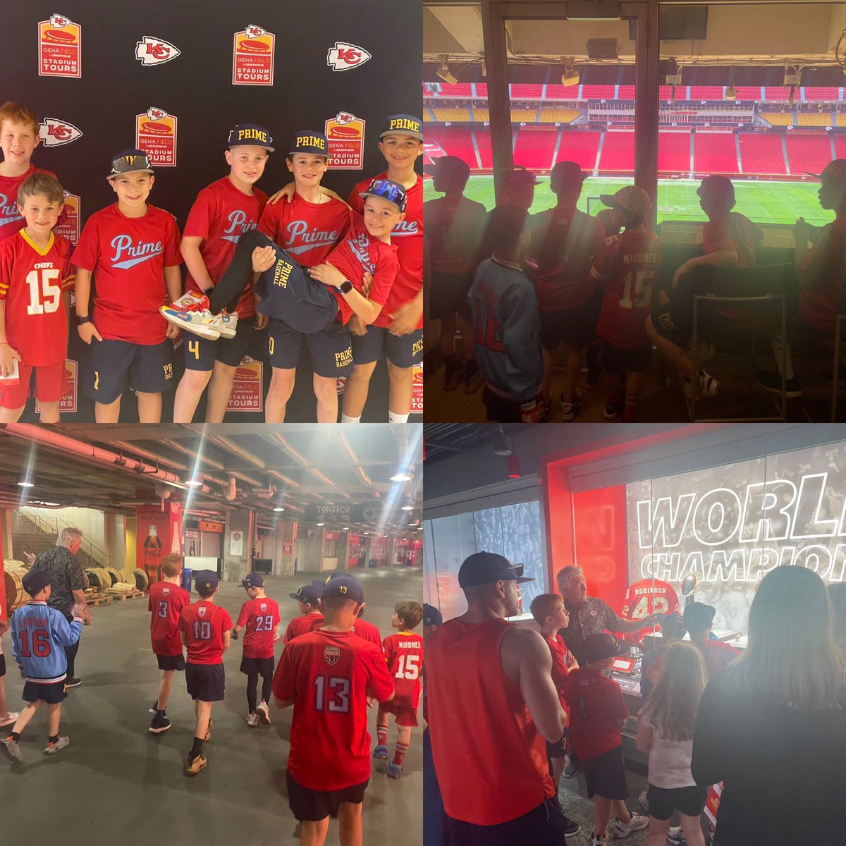 PrimeGold2031's tweet photo. Great day in @KansasCity! The boys took in a @Chiefs tour at Arrowhead and then took in a @Royals game! Awesome experience as a team!

@EAA_Baseball @PlayEAA https://t.co/tRmKM2jkRz