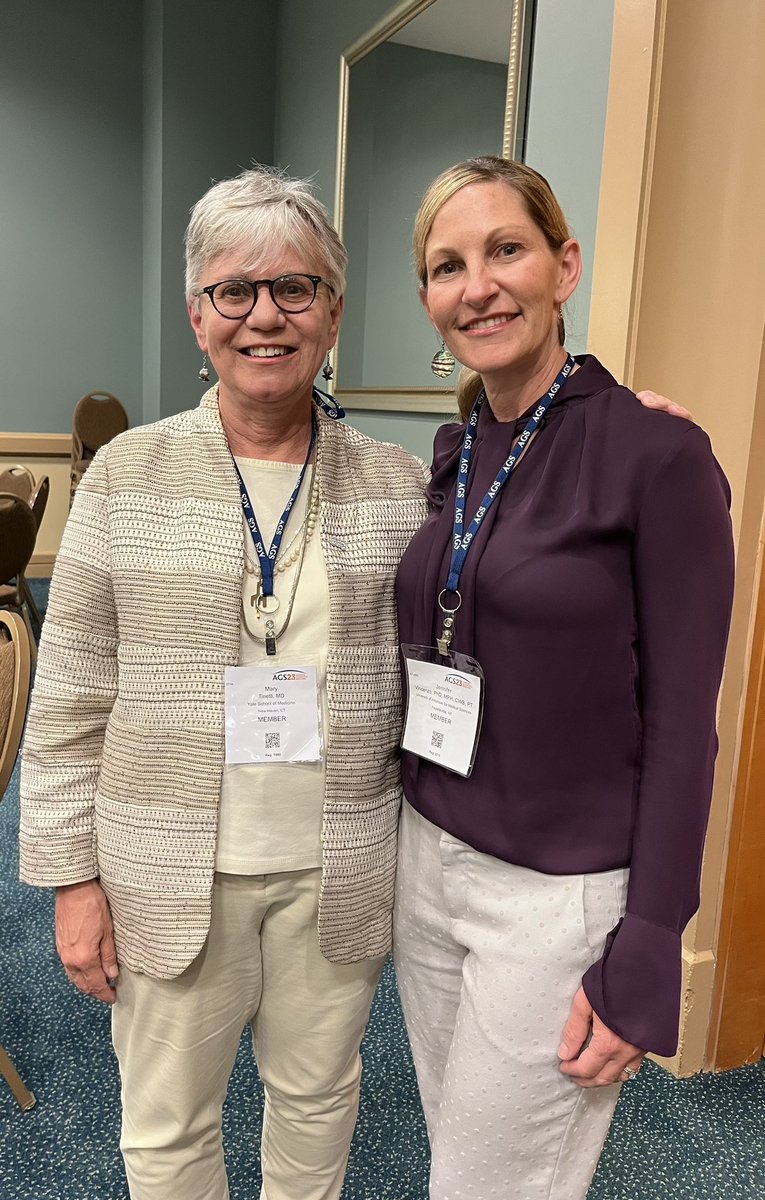 Another full circle moment! Went to Mary Tinetti @GoalsDriveCare @PtPriorities @ #AGS23.She was focused on #PatientPrioritiesCare @YaleGeriatrics even when she was an attending in rehab 20 yrs ago! Aging us both here ;) but the goal IS to age well & focus on what matters most.