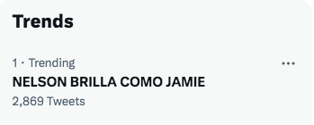 Bien Guate !!  No. 1 en tendencias 
NELSON BRILLA COMO JAMIE