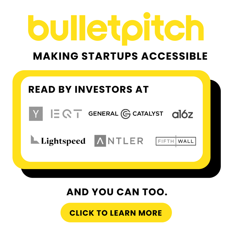 brettperl's tweet photo. The worlds top investors read Bulletpitch 

You can too.

Join thousands of investors, founders, and startup enthusiasts reading Bulletpitch weekly.

Subscribe for free 👇