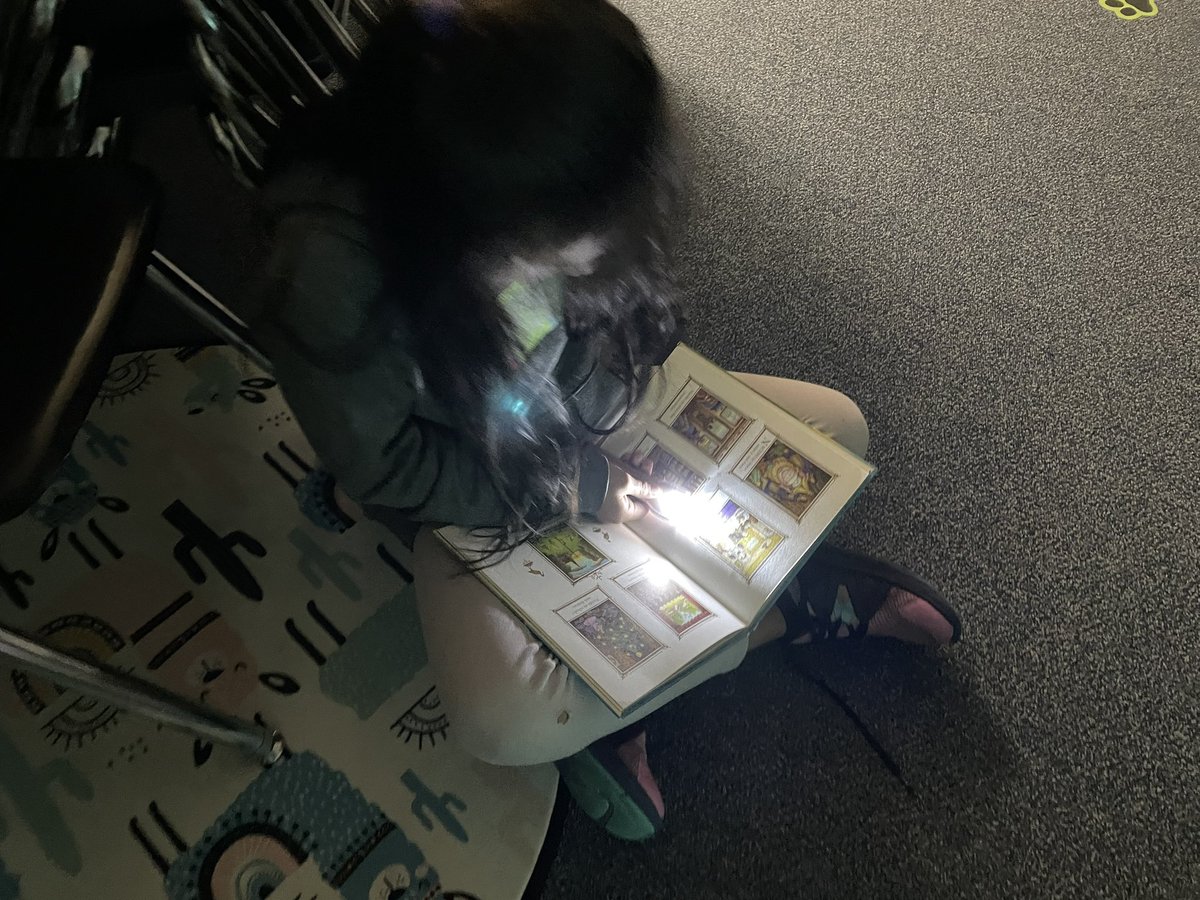 Sra_Wade's tweet photo. Flashlight reading is a BIG hit in my classroom! #SraWade2nd #christienation https://t.co/DZohLqnn11