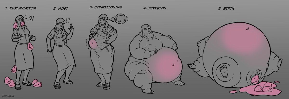 donkavu's tweet photo. A slime reproduction cycle someone commissioned me ^^ https://t.co/1lfiRpy66W