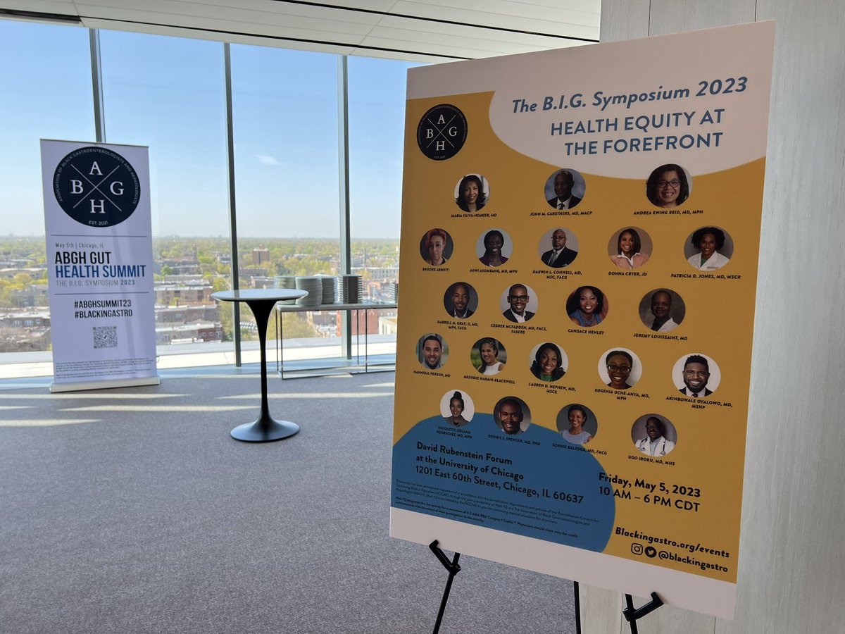 It’s a wrap! What a day for the inaugural #ABGHSummit23! For The B.I.G. Symposium 2023: Health Equity at the Forefront - TY to the learners, speakers and panelists! For ‘Bustin a Gut - TY to the South Side of Chicago community, comedians who showed up and out, and to ABGH fam.
