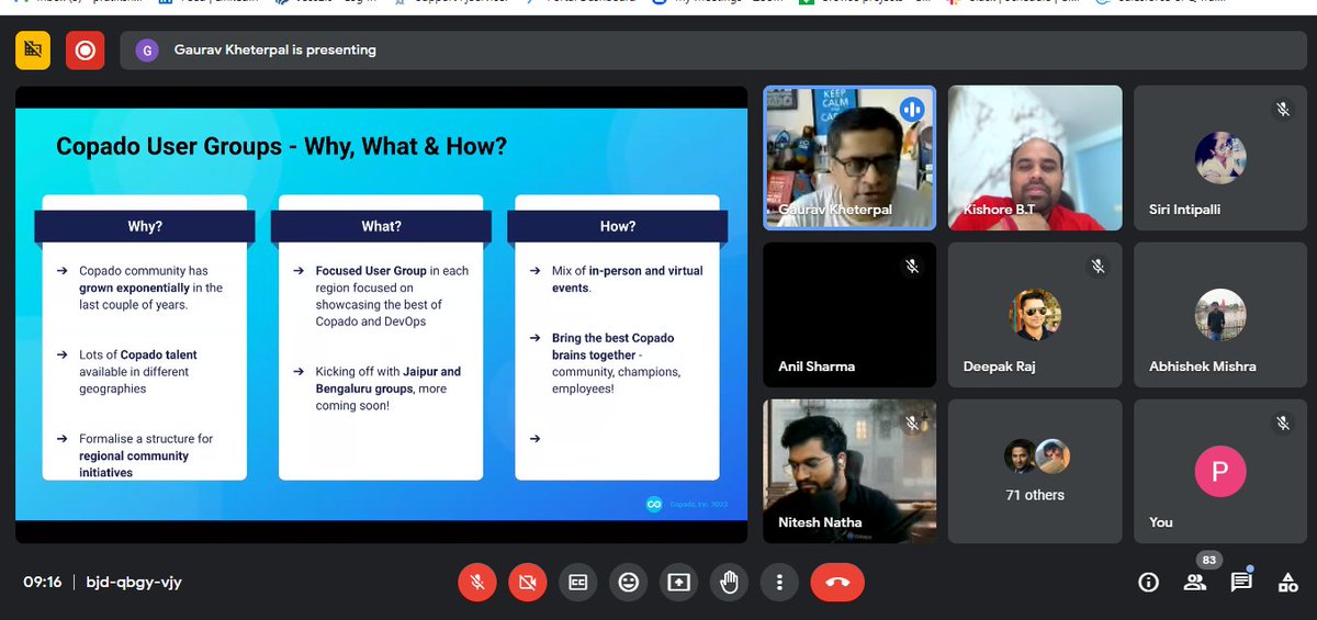 PratikshaPara11's tweet photo. Joined Copado Launch Event - Bengaluru..! Learning New things in capado.. looking forward to connect more...!
Thanks @iKishorebt and @gauravkheterpal for organizing such great event.
#capado #capadoUserGroups #CapadoBLR #CApadoJAI #capadoCommunity https://t.co/YiiPWXpETd