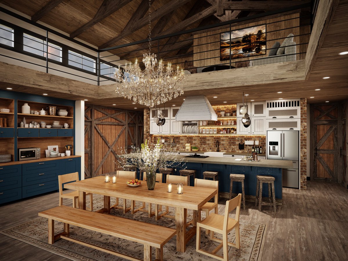 MarkStewartHome's tweet photo. 🌲🏡 Check out the Natural Freedom Barnhouse Plan. Our best selling barndominium with guest quarters. Details &amp; more photos here: https://t.co/cvXzU7Usj8

#modernhome #barndominium #barnhousestyle https://t.co/CLCMo4ndd1