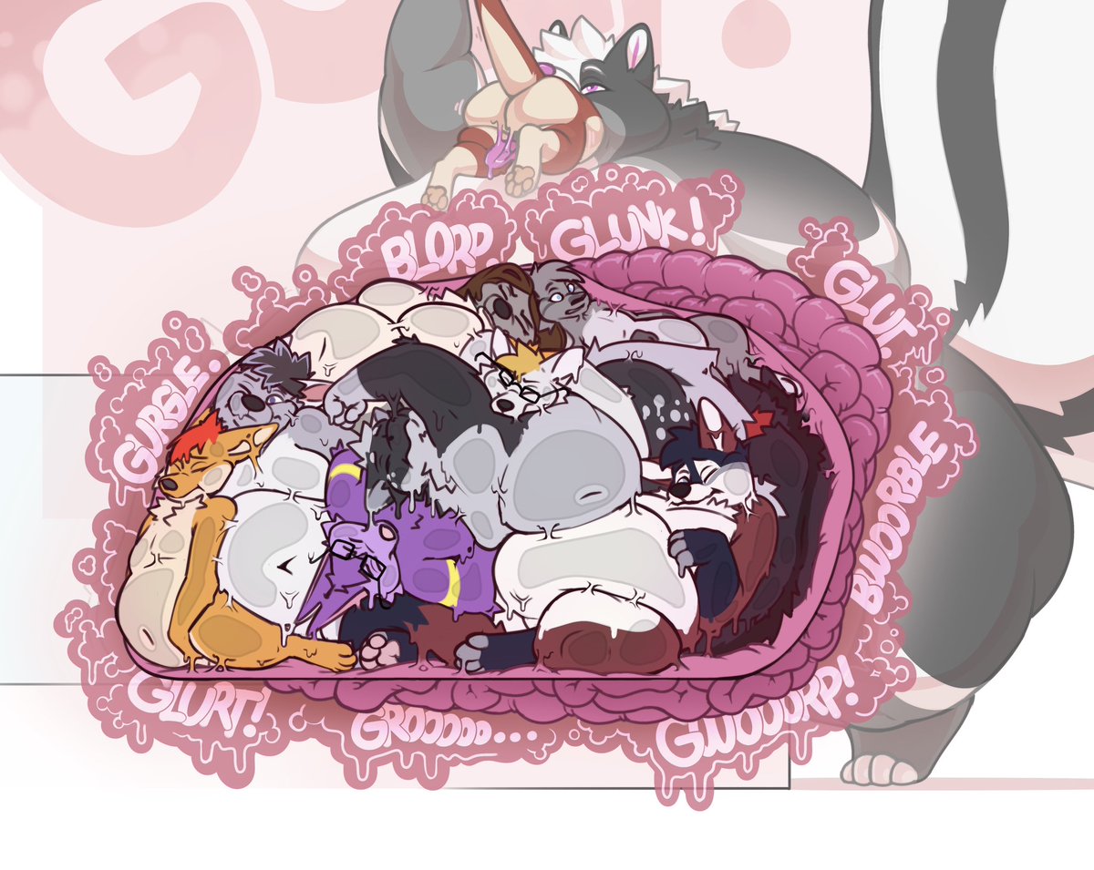 Internal shot of said “friends” and a very noisy gut~
