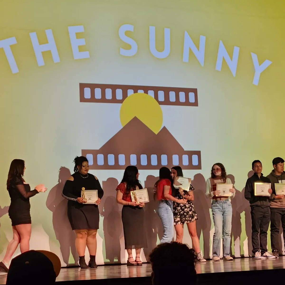 ranchomiragehs's tweet photo. Congratulations to M. Fernandez on winning a Sunny award at tonight's Sunrise Student Film Festival. The video "Stonger", about the Rattler Regiment's return after COVID, won in the Documentary category. https://t.co/PgPwKCjS9k