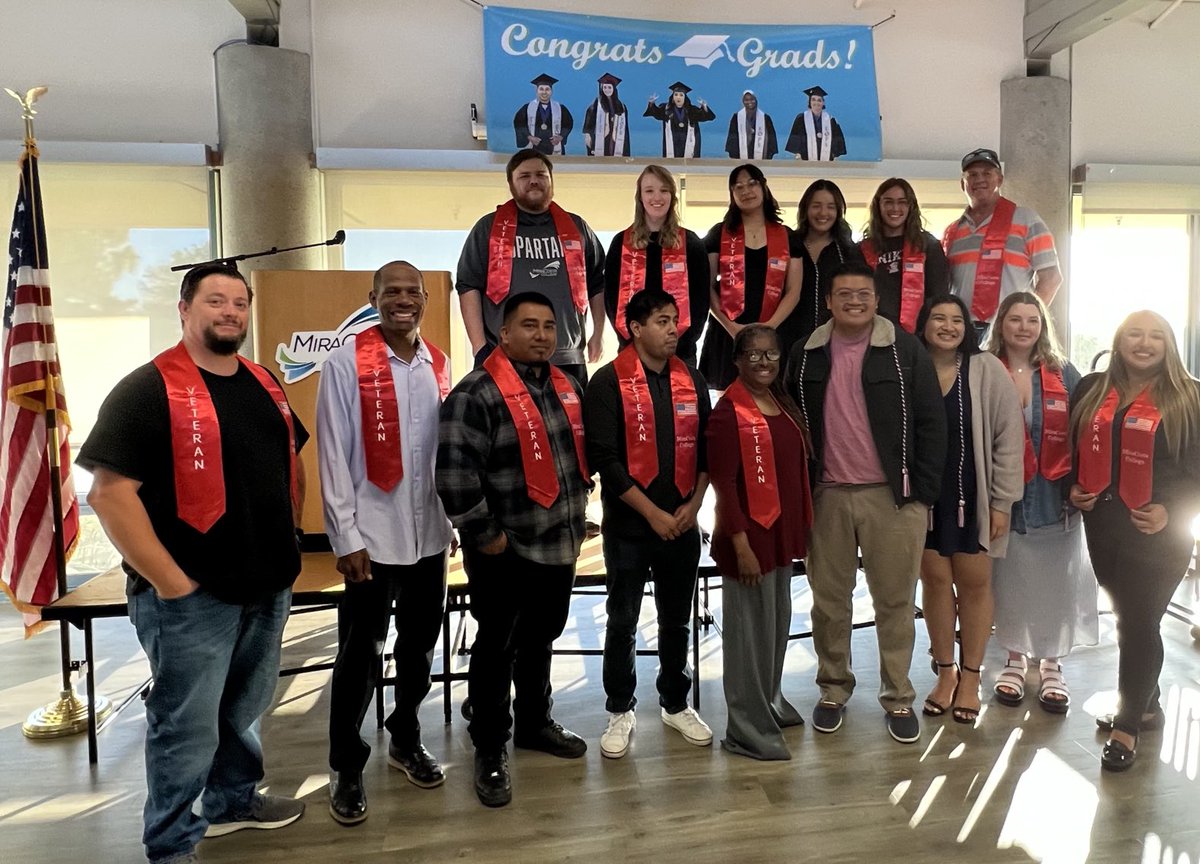 MiraCostaPrez's tweet photo. ⁦⁦@MiraCosta⁩ Proud to serve ~2000 #veterans, active duty &amp; families through #education &amp; support services. Keynote by Alum &amp; now ⁦⁦⁦@northropgrumman⁩ employee-Matthew Sheehan. TY for your service &amp; sacrifice-best wishes for the next phase #2023graduates 🎓❤️ https://t.co/9jmtLFnjEm