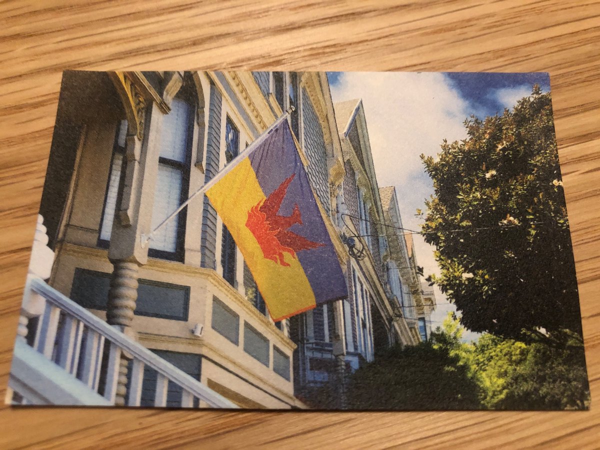 EdDaWord's tweet photo. Met @urbanlifesigns today. San Francisco’s new flag is dope. Reborn time and time again. https://t.co/eebVw61Tsw