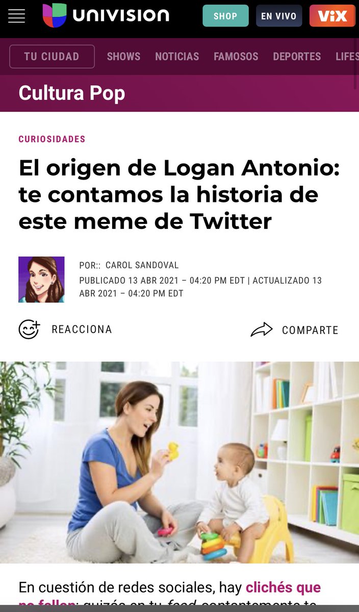 O el periodismo de este país es tan malo que no hay nada relevante que poner o esta cuenta ya es lo suficientemente relevante en la vida real jajajajajaj

Me inclino más por la primera

univision.com/entretenimient…