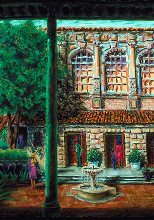 One of my favorite painting sites is Pasadena Central Library. It has been closed for several years since it does not meet California's earthquake codes. I just found out it has received funding for retrofitting. Yes!