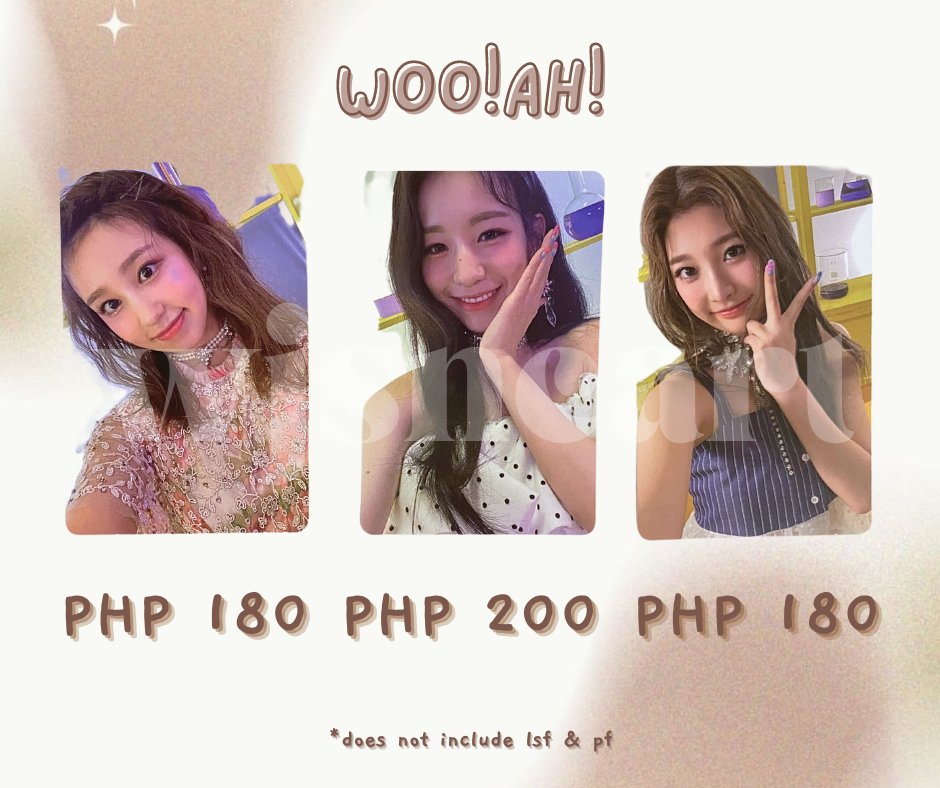 wjsncart's tweet photo. wts lfb ph cebu 

꒰ woo!ah! pcs ꒱ 

ღ prices in pic below
ღ pc + pf + lsf
ღ payo 
ღ onhand, pls read https://t.co/yZweSE2sqw before transacting!
ღ pm if interested 

🏷 sora wooyeon minseo wish https://t.co/SWP9lGZjK9