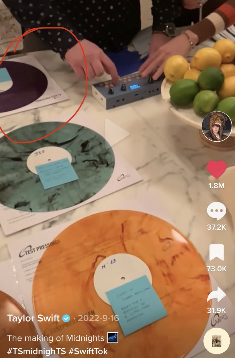 letterstofires's tweet photo. clown with me a for a moment… remember the making of midnights tiktok? it has a random dark purple pressing that we all couldn’t figure out…. was it a speak now tv easter egg because we never got that pressing and it looks identical? https://t.co/h2KnTV2P7I